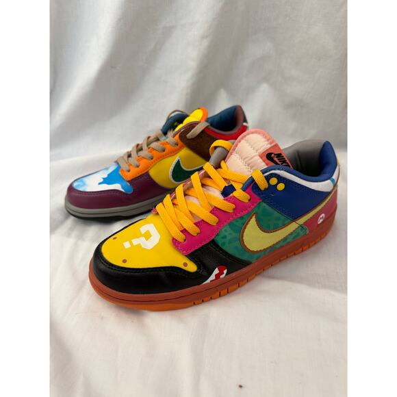 Nike SB Dunk Low What The Super Mario Nintendo Sneakers Men Sz 8 UK Sz 41 GS main image 8